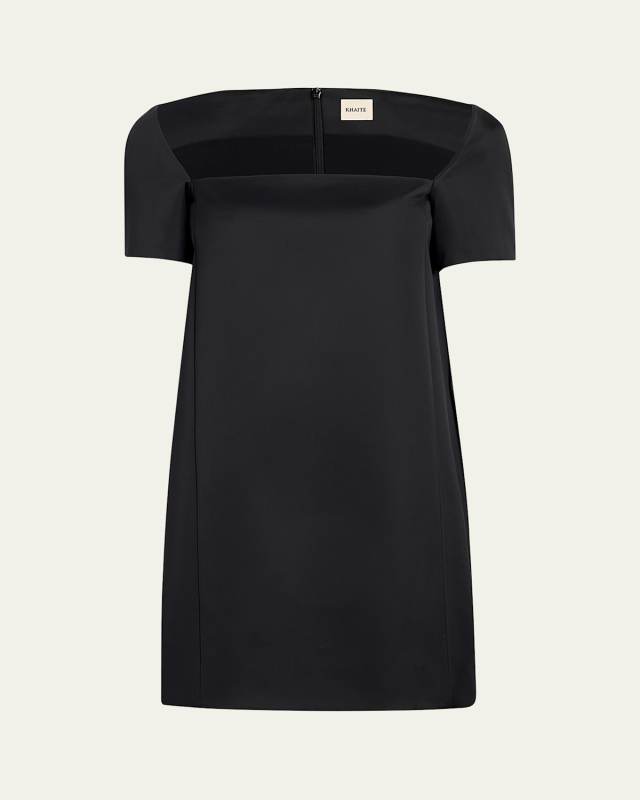 Benji Square-Neck Short-Sleeve Mini Dress